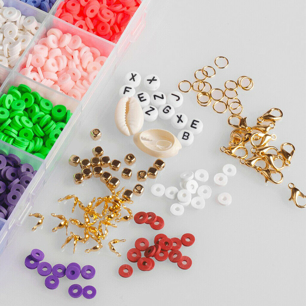 4278 PCS Clay Flat Heishi Beads for Jewelry Making