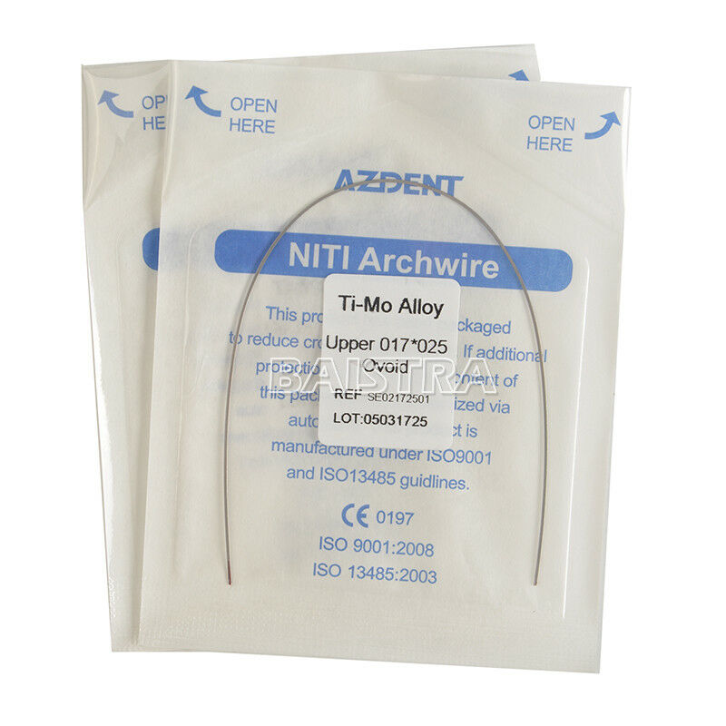 300X Dental Orthodontic Beta TMA Titanium Molybdenum Alloy Arch Wire 17X25 Upper
