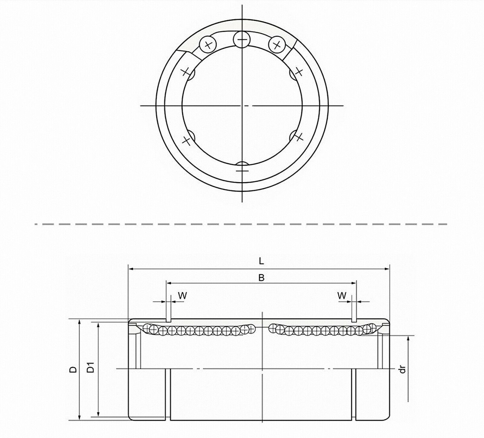 4Pcs LM8LUU 8mm Long Linear Motion Ball Bearing Bush Bushing CNC Parts [M_M_S]