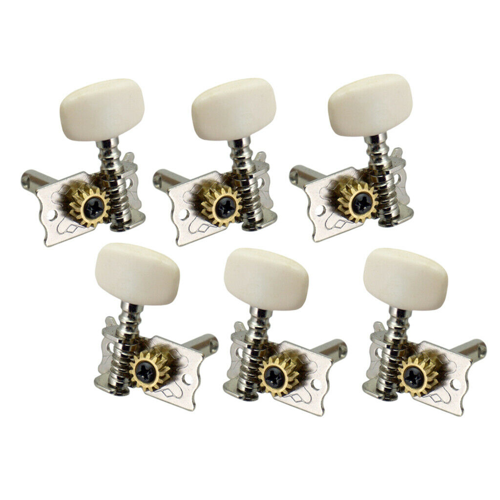 Pack of 6 Open Gear Guitar Strings Tuning Pegs for Classical