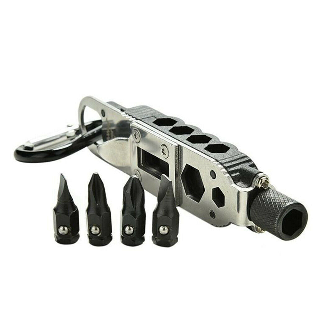 Compact Multitool Screwdriver Keychain Portable Repair Tool Survival Camping