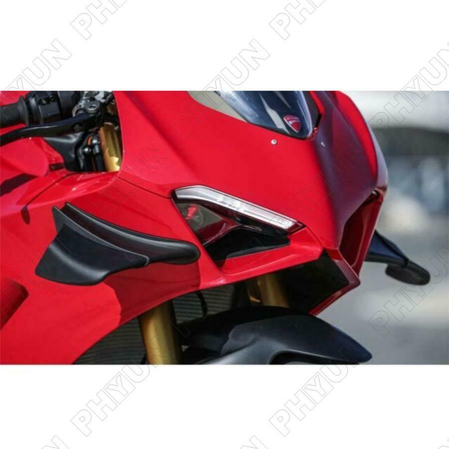 2PC Universal Motorcycle Side Winglets Wind Fin Spoiler Trim Cover Air Deflector