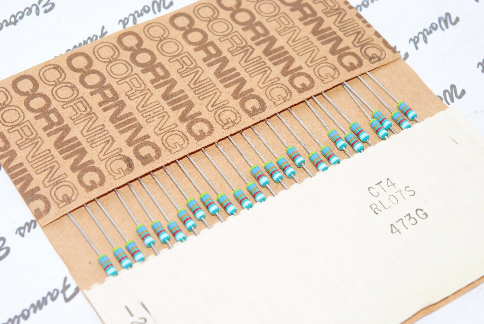 10pcs - CORNING 4.7K (4K7) RL07S 472G 2% Resistor (0.25watts)