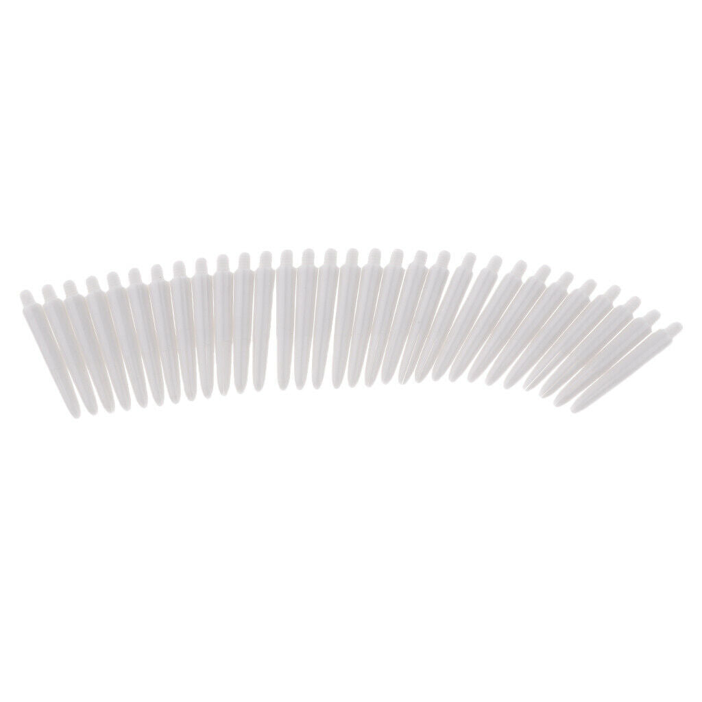 60 Pcs Lightweight 35mm 2BA Thread Plastic Tip  Stems White & Black