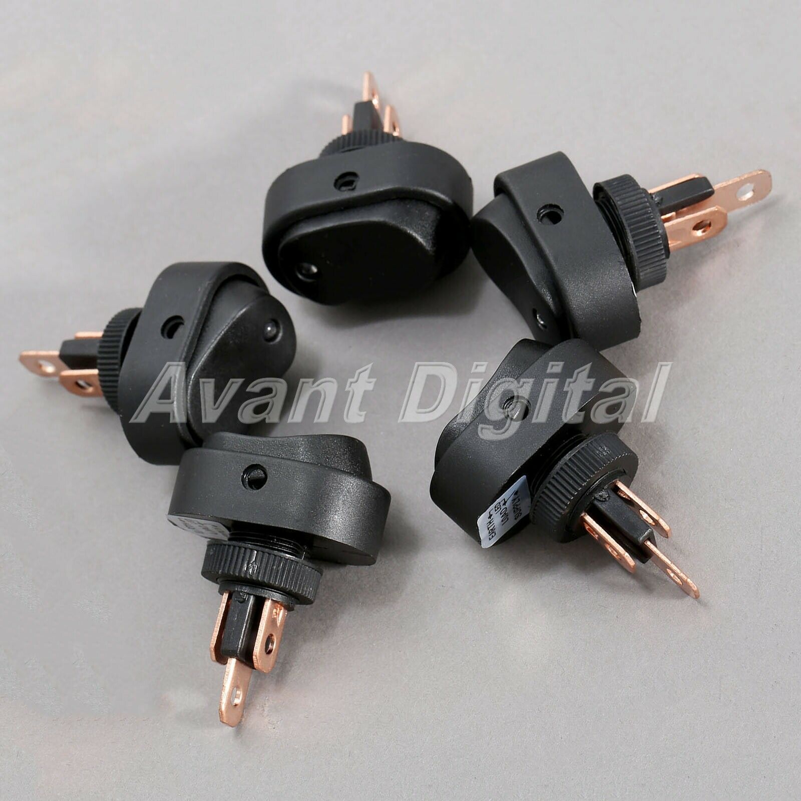 5x Car Motorcycle Blue LED Spot Light ON OFF Boat Auto Rocker Toggle SPST Switch