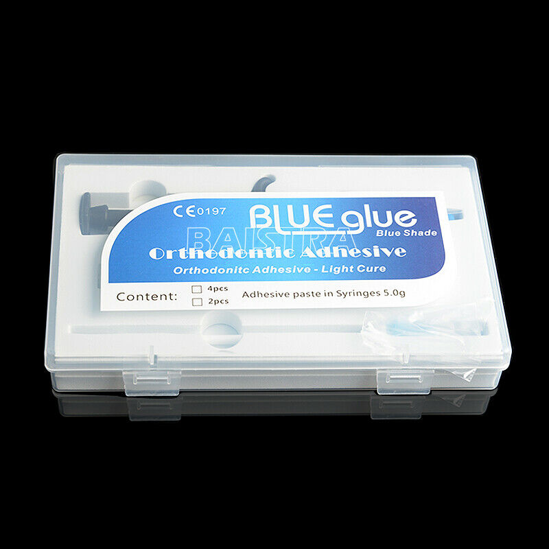 2X Dental Adhesive Light Cure Band Cement Blue Glue Kit for Orthodontic Bracket