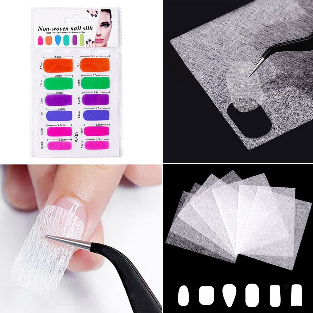 2Pcs Nail Art Fiberglass Non-woven Silk Extension Tips Manicure DIY Tools 05