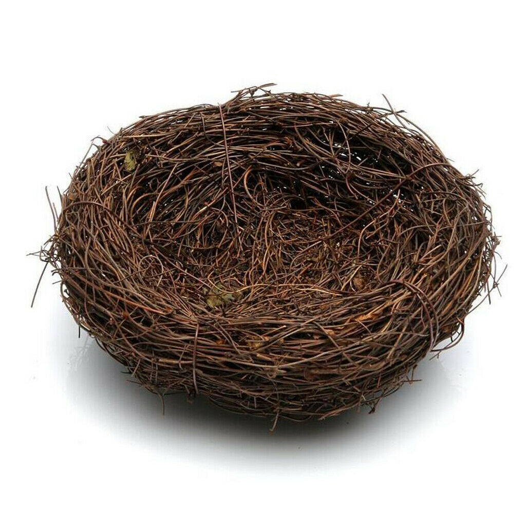 Handmade Vine Bird Nest House Home Nature Crafts Sill Holiday Decoration 10cm
