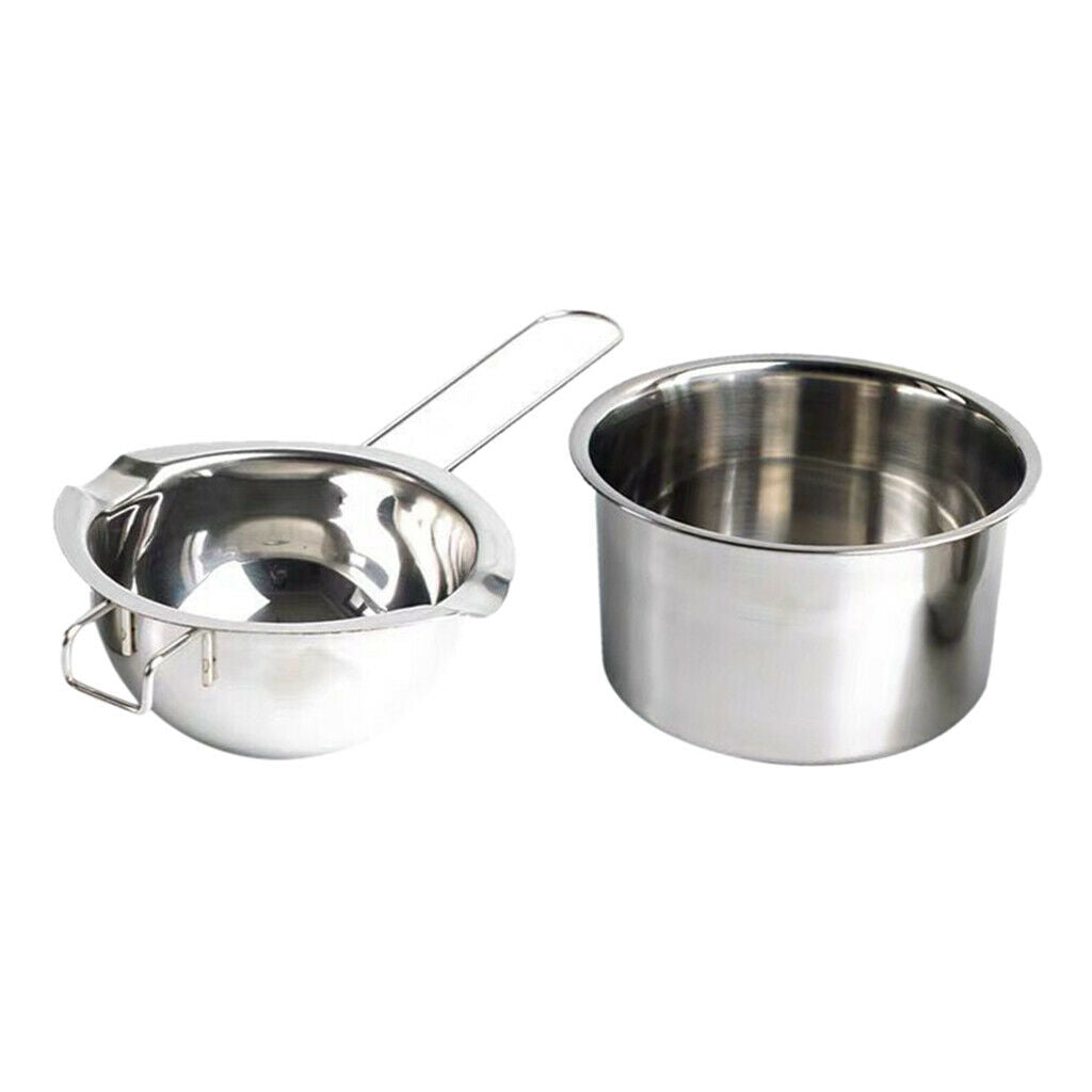 2X Stainless Steel Wax Melting Pot Double Boiler for Candle Making Supplies Tool