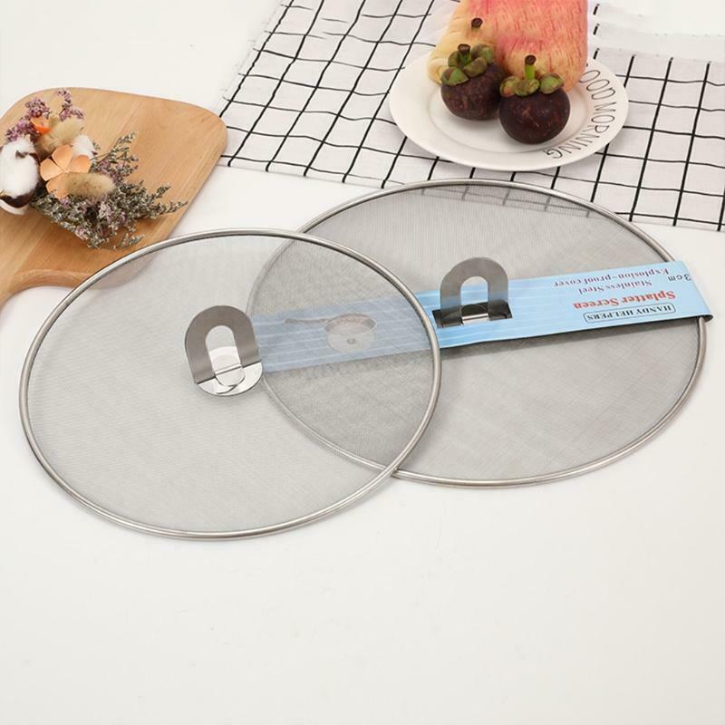 3 Pcs Frying Oil Spatter Net Cover Cooking Spatter Guard for Pans Kitchens Lid