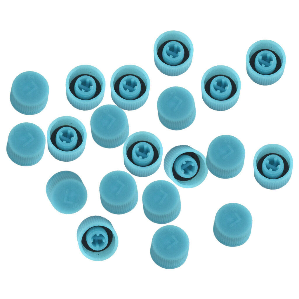 40 pcs high and low side port Air Conditioning Schrader Valve Caps blue