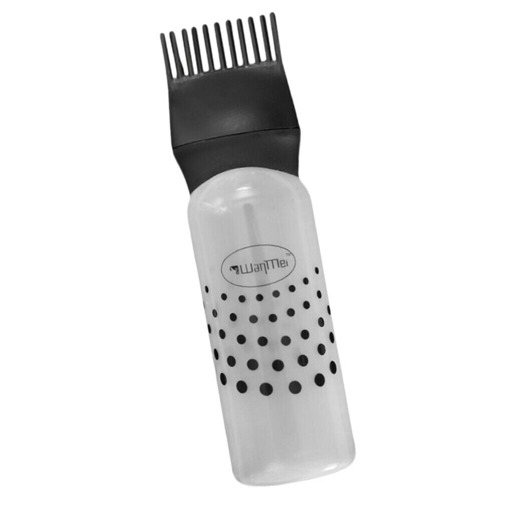 120ml Reusable Hair Dye Dye Bottle Applicator Brush Highlighting Comb 3pcs
