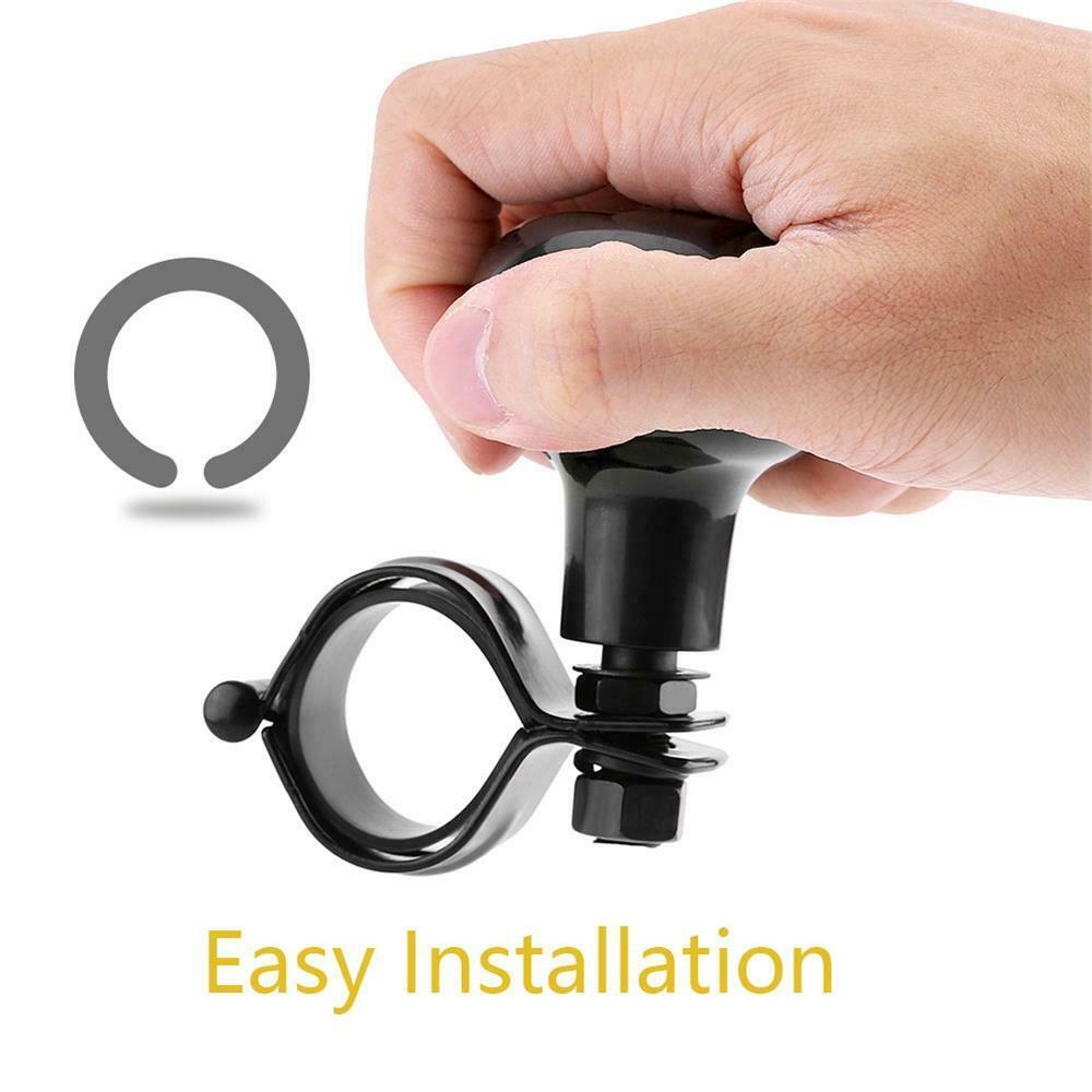 Universal Car Steering Wheel Handle Aid Auto Booster Ball Spinner Knob Black NEW