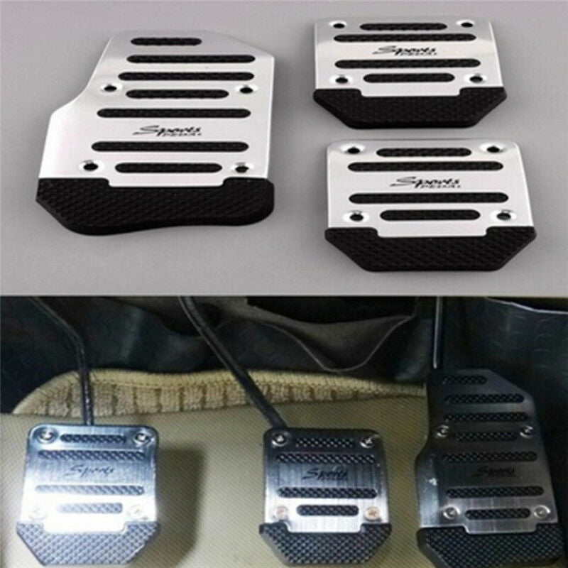 3X/2X Car Auto Vehicle Non-slip Pedal Foot BoardTreadle Cover Pad AluminiuY Ad