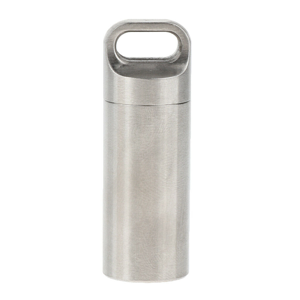 Stainless Steel Waterproof Container Box Pill Case Seal Bottle Storage M