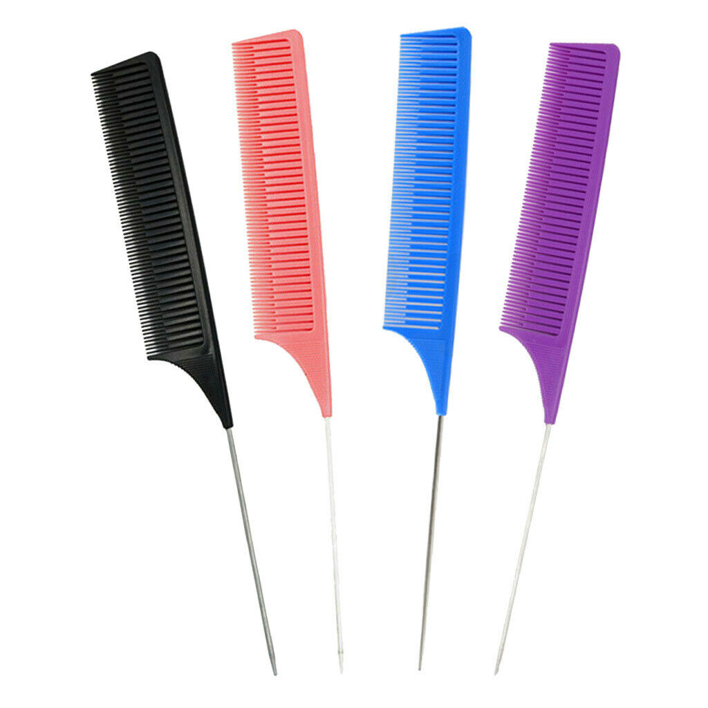 4x Fine Weave Highlighting Foiling Hair Combs for Hair Coloring Hair Combs