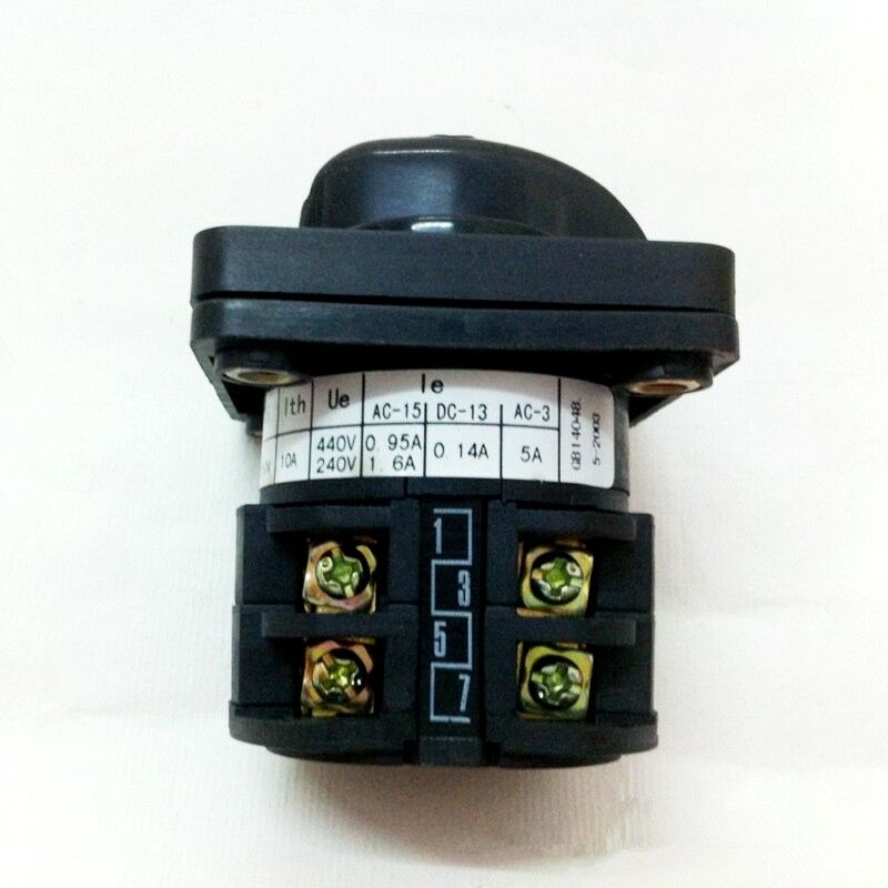 1PCS Changeover Switch Latching AC 660V 10A Positions(0-1) 8 Terminals Number