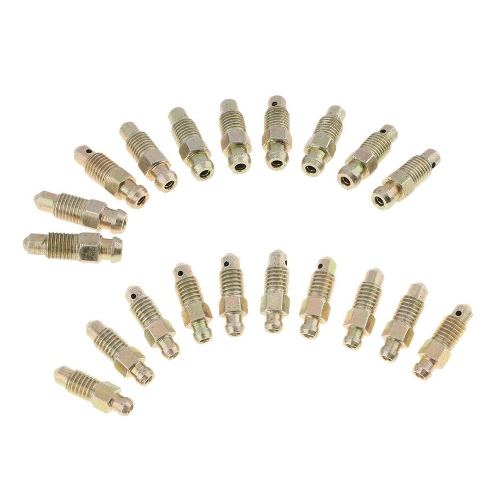 20 Pieces Car Front And Rear Brake Bleeder Screws Resistant 26mm+25mm