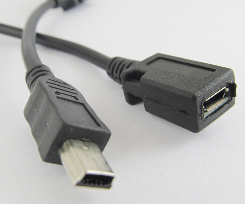 10pcs Mini 5pin USB Male Plug to Micro 5pin Female Cable USB Data Adapter Cable