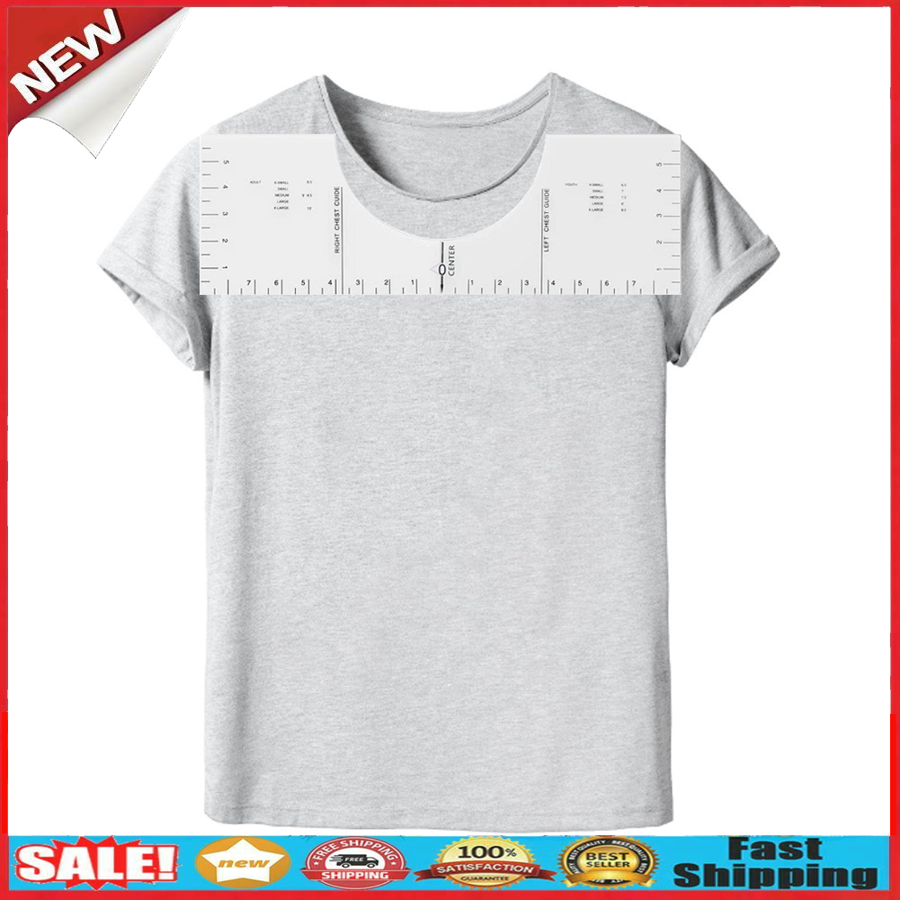 DIY Drawing Sewing Alignment Patchwork T-Shirt Ruler Centering Guide Ruler @