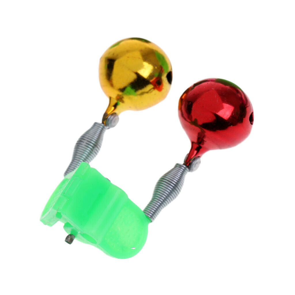 10Pcs Fishing Bite Lures Alarms 2 Bell Rod Tip Alert Rings Fishing Rod Bells