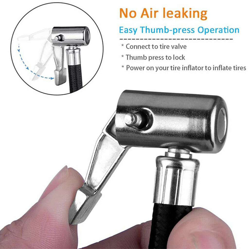 Car 23cm Tyre Inflator Hose Adapter for Bicycles Motorbikes Cars Buses Pump