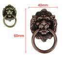 Durable Zinc Alloy Lion Head Pull Handle w/ Screws f/ Home Furniture Brass