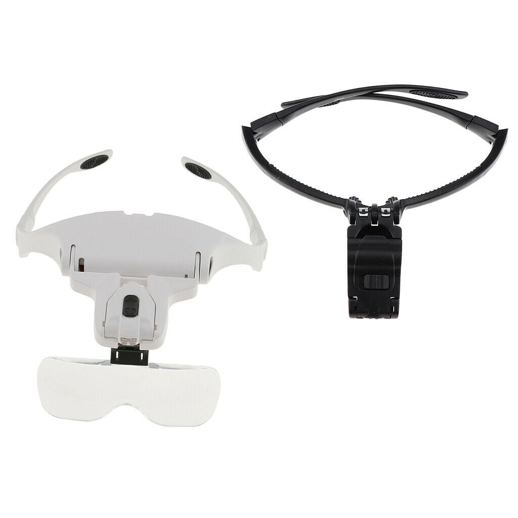 2 Set Head Magnifier Lighted Magnifying Glass for Eyelash Extensions Tattoo