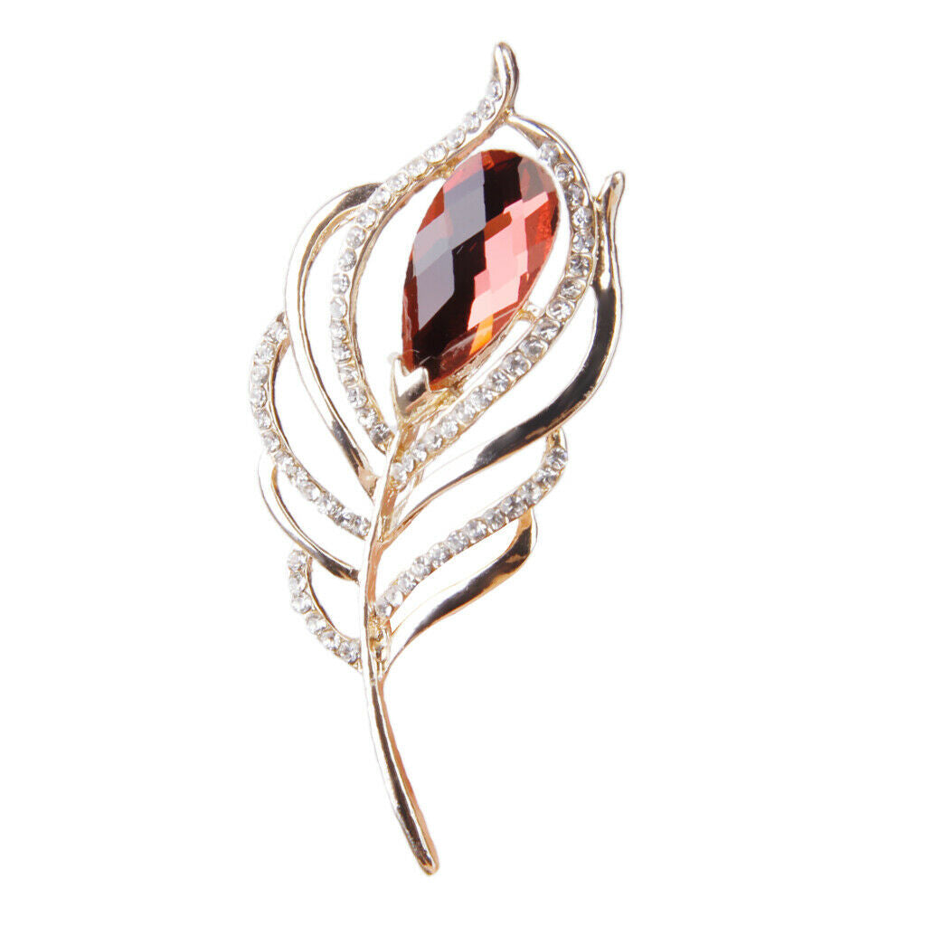 Fashion  Brooch Leaf Design With Gift Rhinestone / Wedding / Scarf