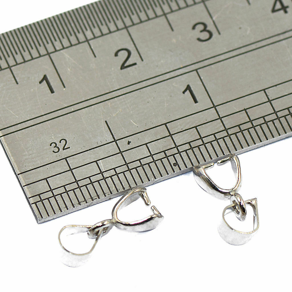 20x Metal Pendants Pinch Bails Stone Necklace Pinch Clips Accessory Findings