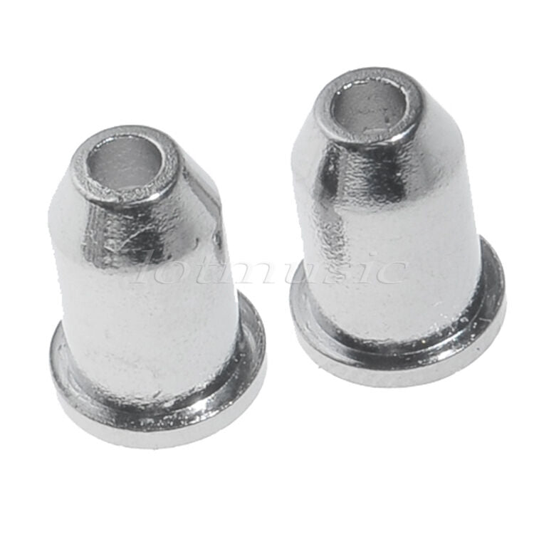 10pcs Guitar String Mounting Ferrules Bushings Through Body Chrome