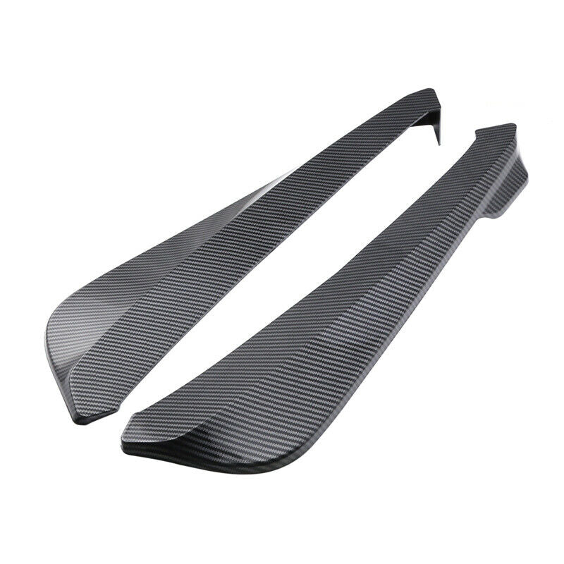 2Pcs Carbon fiber Color Universal Car Bumper Spoiler Rear Lip  Wrap Angle Shovel