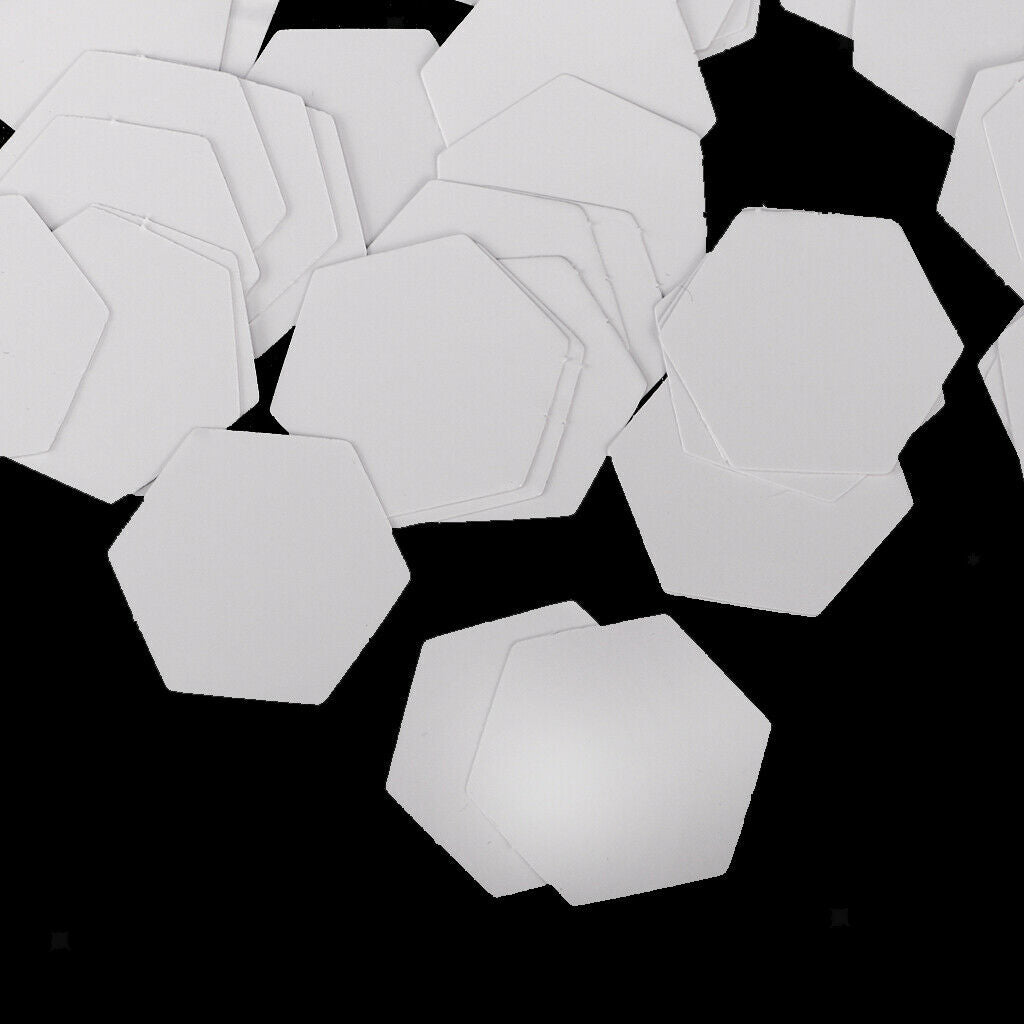 100 Pieces Hexagon English Paper Piecing Quilting Templates Craft for Knitting