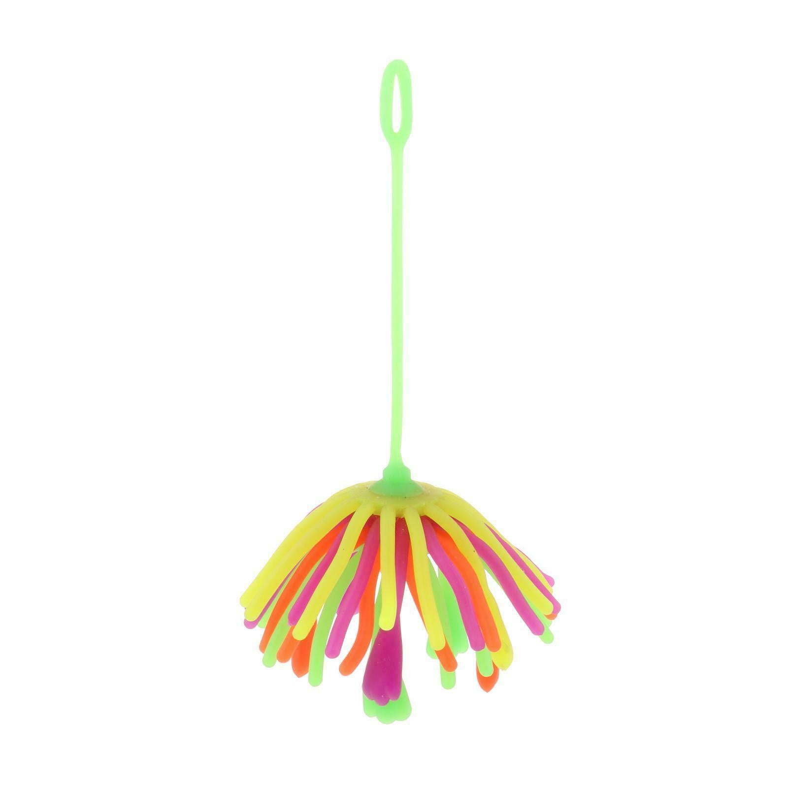 Stretchy String Noodles Ball Fidget Neon Kids Anti Stress Bouncy Ball Toys