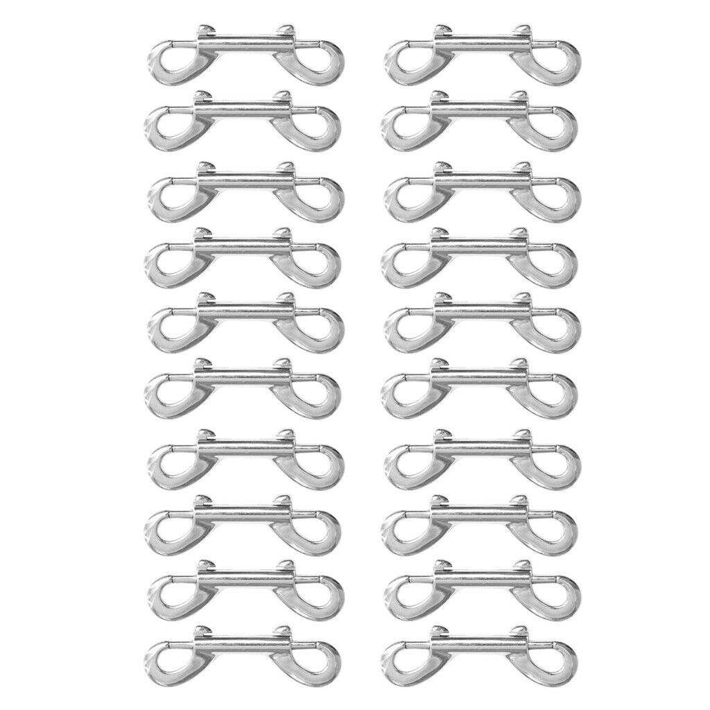 20 Pieces Double End Snap Hooks Clips Key Holder Carabiner for Keyring