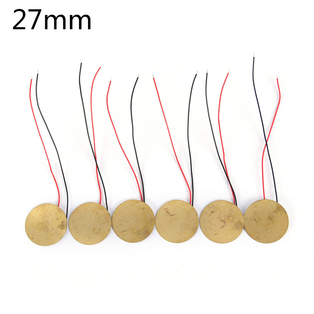 6pcs 27mm Piezoelectric Piezos Amplifiers Discs Leads For Guitar Pickup 、 FSDD