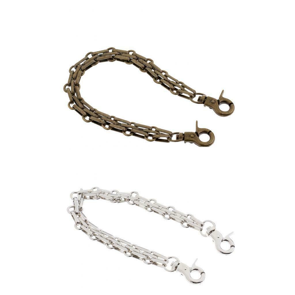25cm Metal Purse Chain Strap Handle Shoulder Bag Replacement 2pc/set
