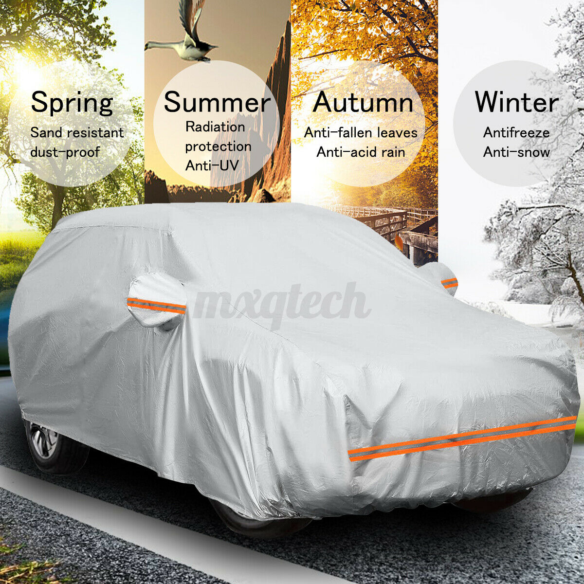 Waterproof Full Car Cover For SUV Van Truck Outdoor Dust UV Ray Rain Sun Snow L