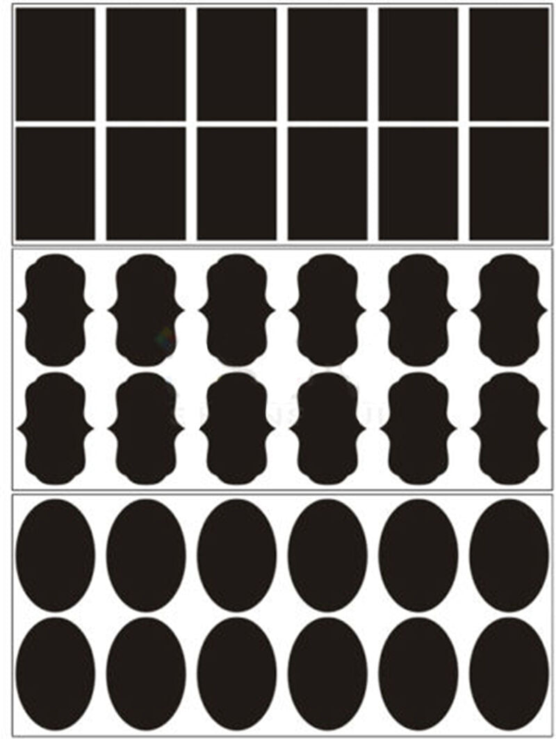 2014 Easy 36x Small Chalk Black board Mason Jar Labels Stickers Chalkboar.l8