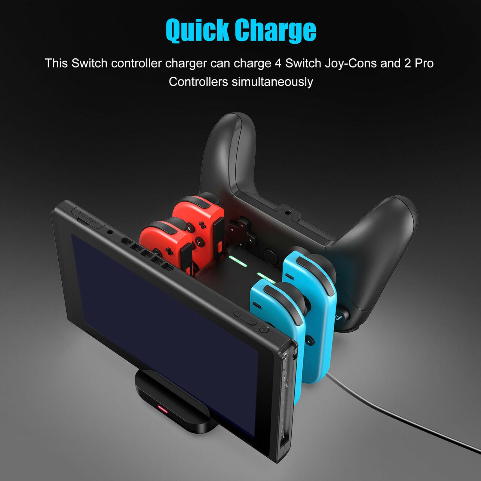 For Nintendo Switch Charging Dock Station Pro Controller Charger Stand