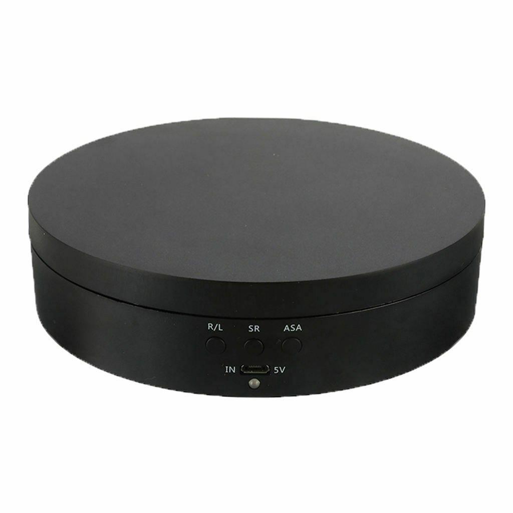 ABS Electric Rotating Display Stand Speed Adjustbale Toys Watch Holder Black