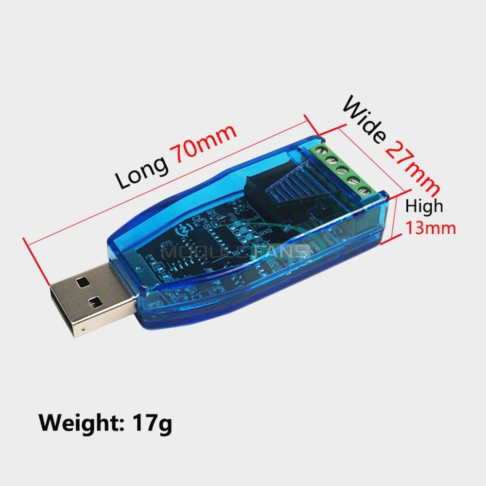 Industrial Grade USB To RS485 Communication Module TVS  Protection CH340