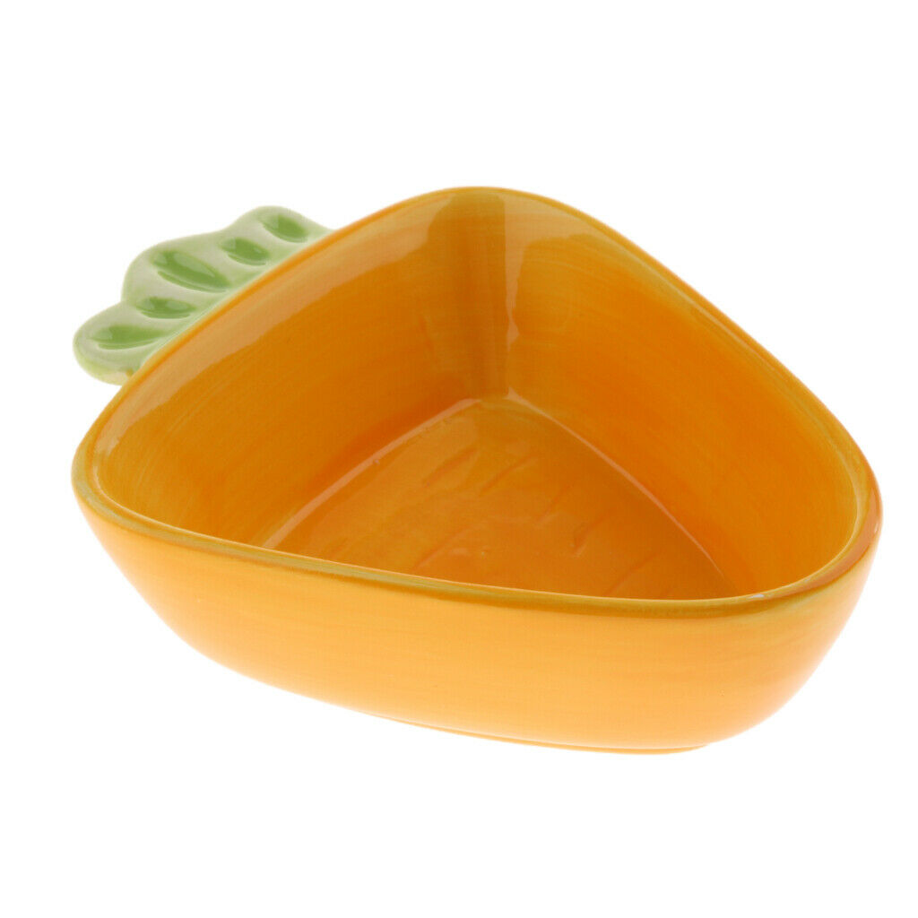2 Pcs Hamster Bowl Ceramic Prevent Tipping Moving and Bite-resistant Food Dish