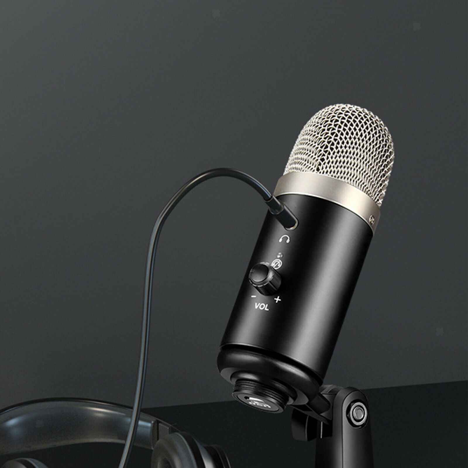USB Cardioid Computer Microphone Compatible for Laptop Gaming Streaming Mic