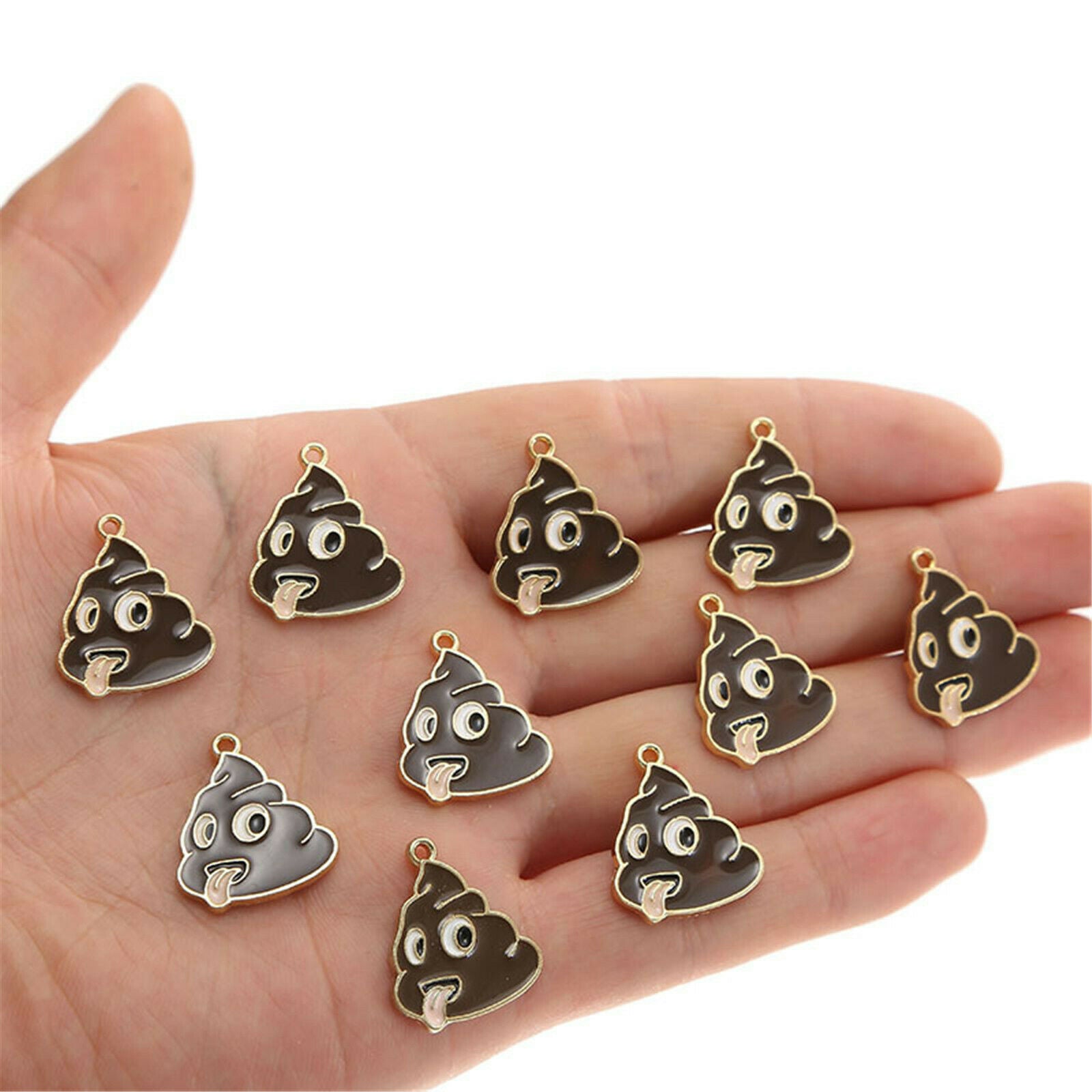 21x18mm Enamel Brown Alloy Cartoon Funny Pendant Charms DIY Findings Craft 10PCS