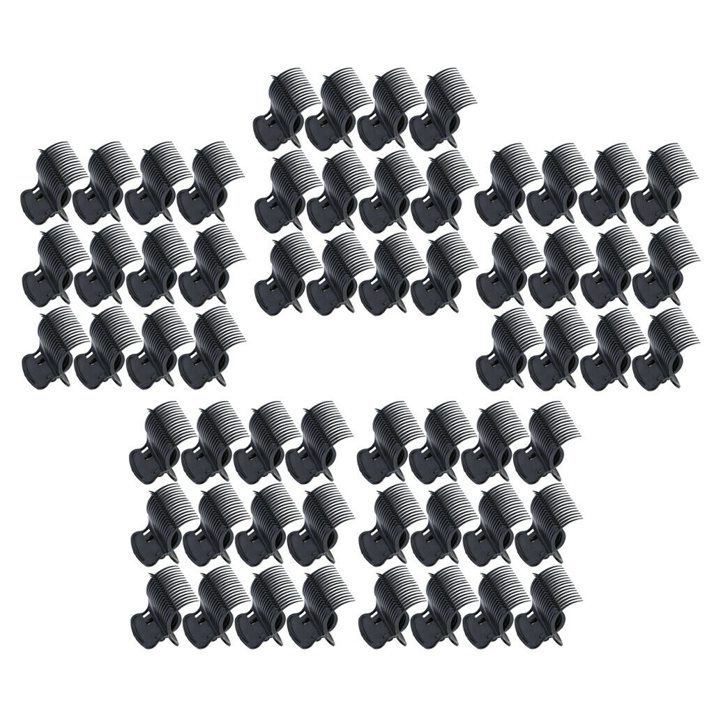 60Pieces Plastic Barber Hot Roller Clip Styling Dye Curler Clips Clamps