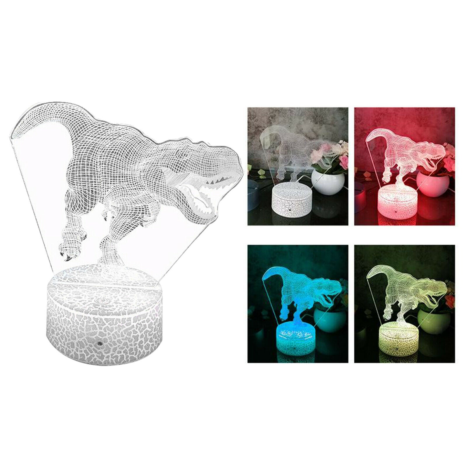 Dinosaur Night Light Kids Nightlight Boy Girls Bedroom Desktop Tabletop