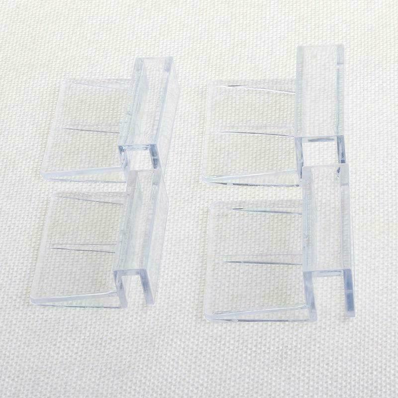 4x Plastic Support Clip Holder For Aquarium Fish Tank Glass Cover Clear 10mm