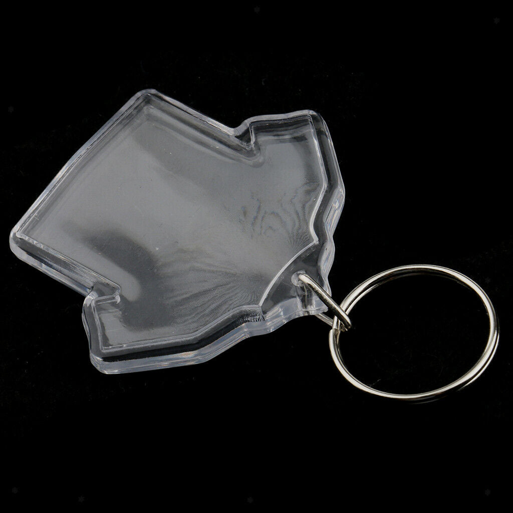 Clothes Shape Acrylic Photo Snap-in Key Chain - 5.0 X 5.5cm (Pack of 10)