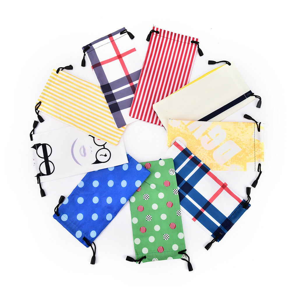 5 PCS Sunglasses Bag Pouch Soft Cloth Cleaning Optical Glasses Case Access.l8